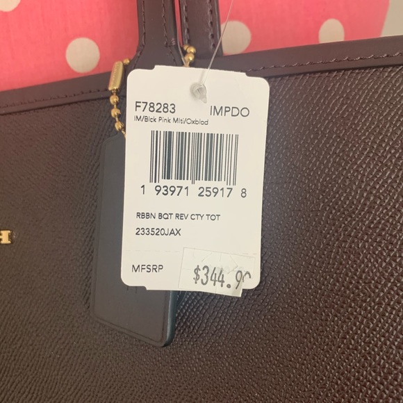 New with Tags reversible Coach Tote Bag - Picture 3 of 6